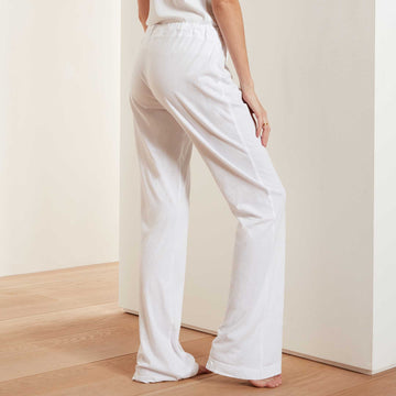 Bohemian White Cotton Zipper Pants – Peyman Umay